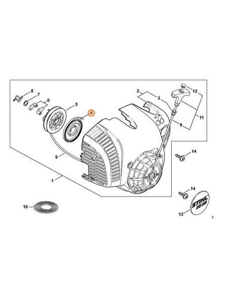Muelle de arranque máquina STIHL