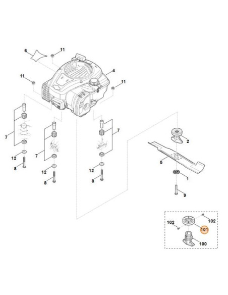 Polea de correa trapezoidal STIHL