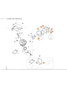 Silenciador motosierra MS500 i STIHL 2