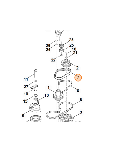 Correa de accionamiento motoazada STIHL y VIKING