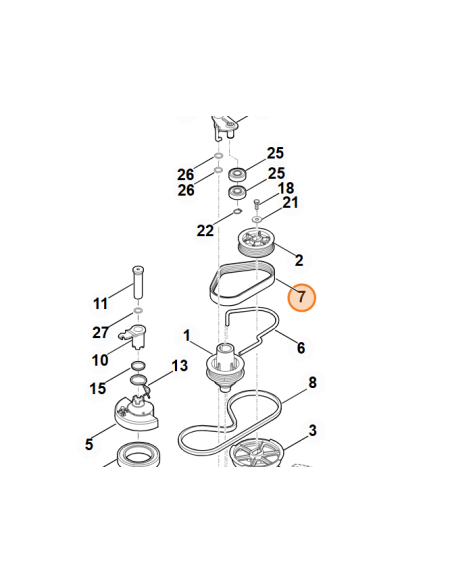 Correa de accionamiento motoazada STIHL y VIKING