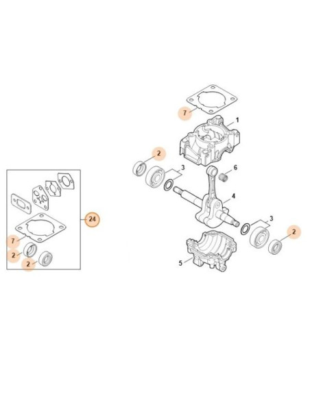 Juego de juntas y retenes de motor STIHL