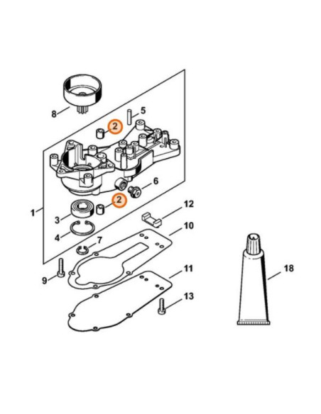 Casquillo carcasa embrague cortasetos STIHL