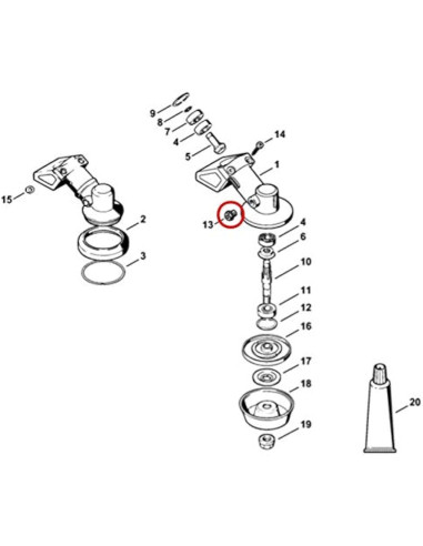 Tornillo de engrase cabezal reductor...