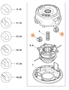 Pasahilo para cabezal Autocut 27-2 STIHL 2