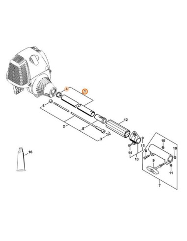 Vástago Ø 25,4 mm x 0,64 m Sistema combinado STIHL