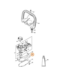 Junta tapa caja reductora cortasetos STIHL 2