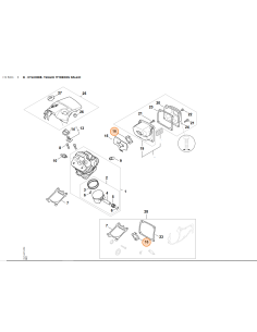 Junta silenciador MS500i STIHL 2