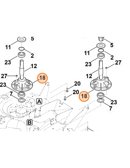 Soporte del cojinete STIHL / VIKING