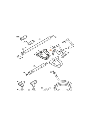 Palanca mando pistola STIHL