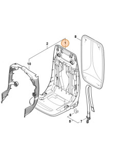 Placa del espaldar STIHL 2