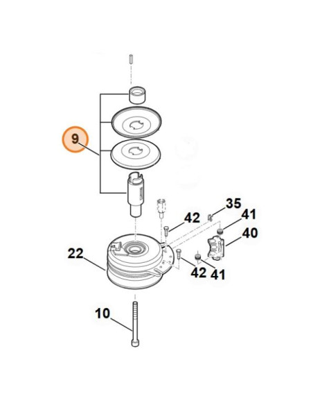 Polea de correa trapezoidal completa STIHL