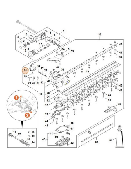 Listón de retención cortasetos de altura HL STIHL