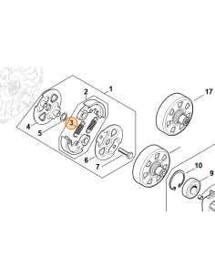 Muelle de embrague STIHL 2