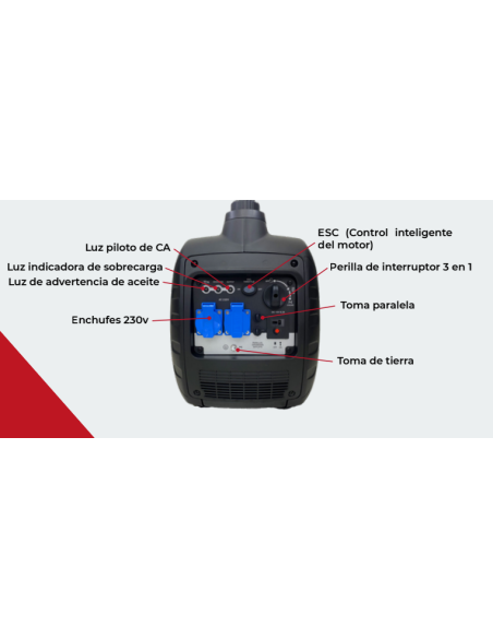 Generador inverter insonorizado 149 cc - 3000 W