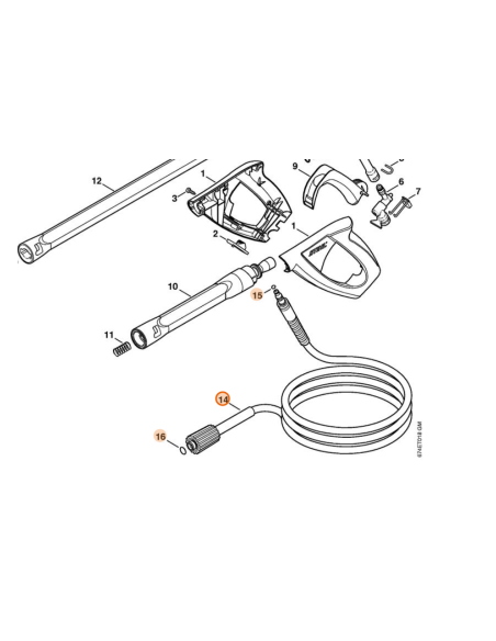 Manguera de alta presión DN 6, 9 m STIHL