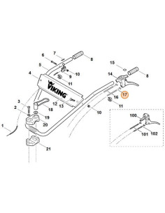 Cable del embrague (Marcha adelante) STIHL 2