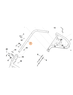 Parte inferior del manillar cortacésped STIHL