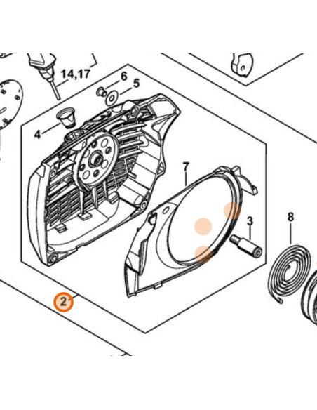 Carcasa del ventilador STIHL