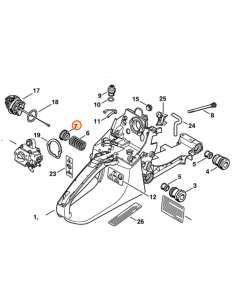 Pieza de alojamiento del muelle sistema AV motosierra STIHL 2