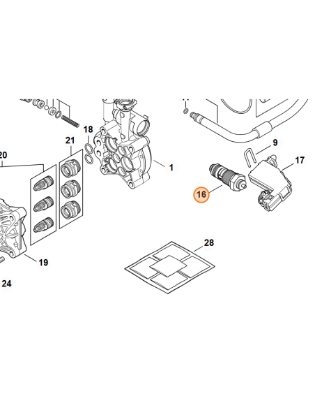 Embolo de distribución STIHL