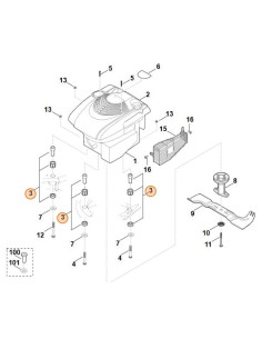 Juego de amortiguador de vibraciones STIHL 2