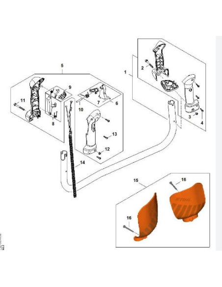 Cable acelerador [Empuñadura blanca] STIHL