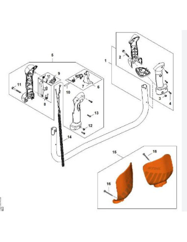 Empuñadura de mando [Empuñadura blanca] STIHL