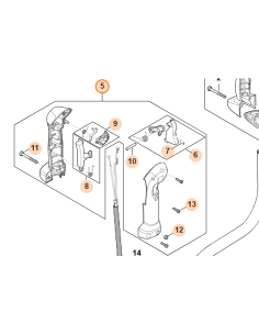 Empuñadura de mando [Empuñadura blanca] STIHL