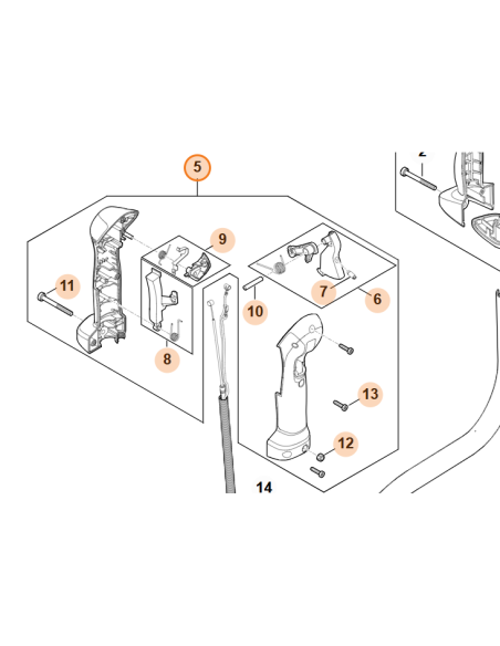 Empuñadura de mando [Empuñadura blanca] STIHL