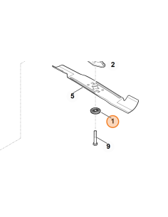 Arandela tornillo de cuchilla cortacésped STIHL y VIKING 2