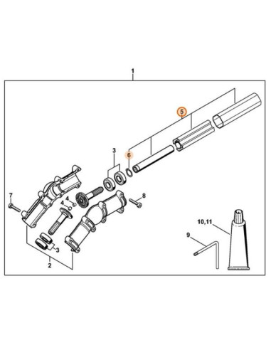 Vástago reductor 30º STIHL