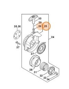 Tapa tirador arranque STIHL 2