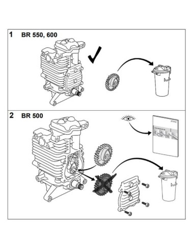 Motor aligerado Soplador STIHL