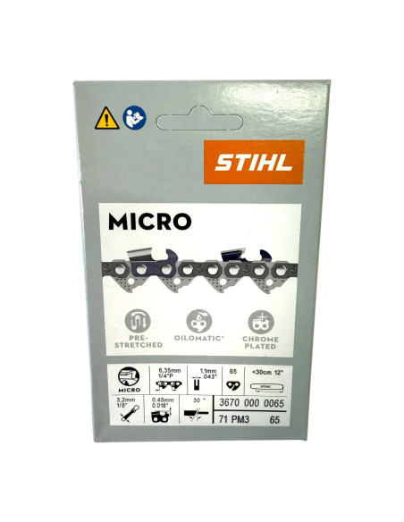 Cadena Motosierra 1/4" Picco Micro 3 [PM3] 1,1 mm 30 cm