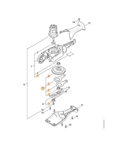 Caja reductora [ Corona + Levas ] STIHL