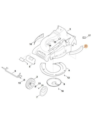 Regleta de protección izquierda STIHL