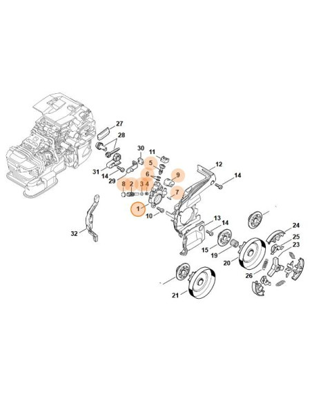 Bomba de aceite STIHL