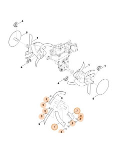 Cuchillas de fresa completa izquierda STIHL / VIKING 2