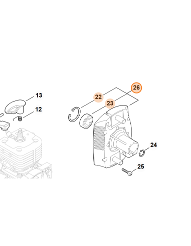 Carcasa del embrague desbrozadora STIHL