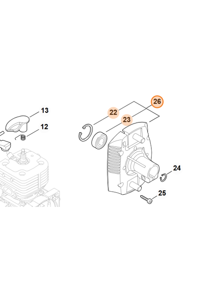 Carcasa del embrague desbrozadora STIHL