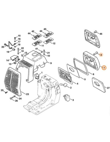 Tapa de la caja del carburador STIHL