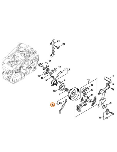 Piñón de cadena motosierra STIHL 1/4" picco 8...