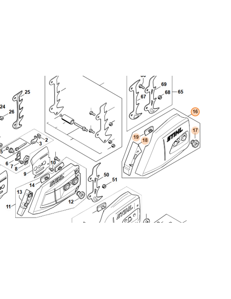 Tapa del piñón de la cadena STIHL