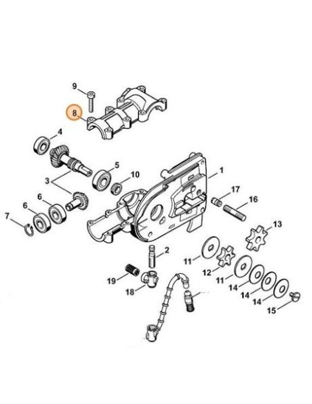 Tapa superior cabezal reductor podadora STIHL