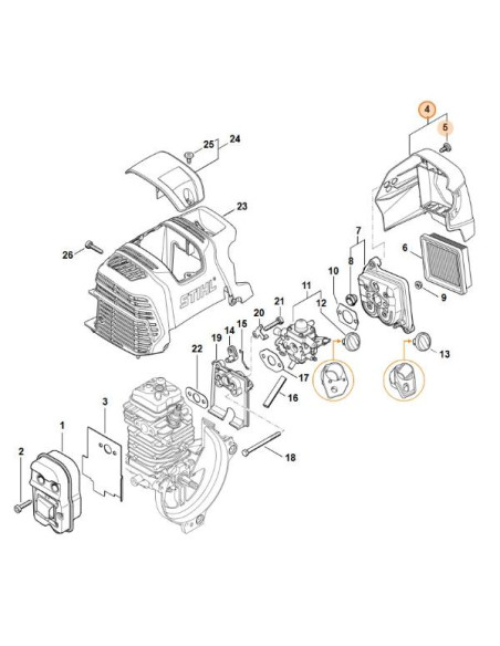 Tapa filtro de aire STIHL