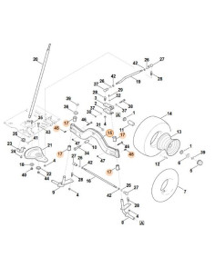 Eje de ruedas delanteras STIHL 2