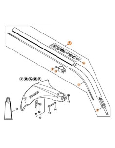 Vástago Ø 25,4x1180 mm STIHL 2