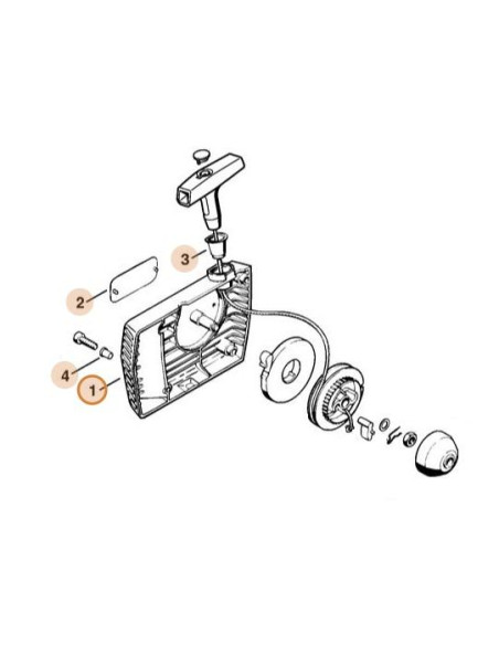 Tapa del mecanismo de arranque desbrozadora STIHL
