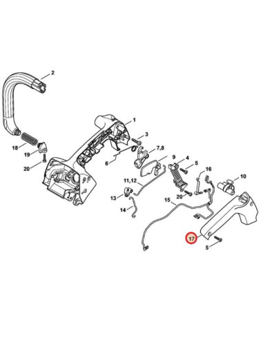 Cubierta de la empuñadura motosierra STIHL
